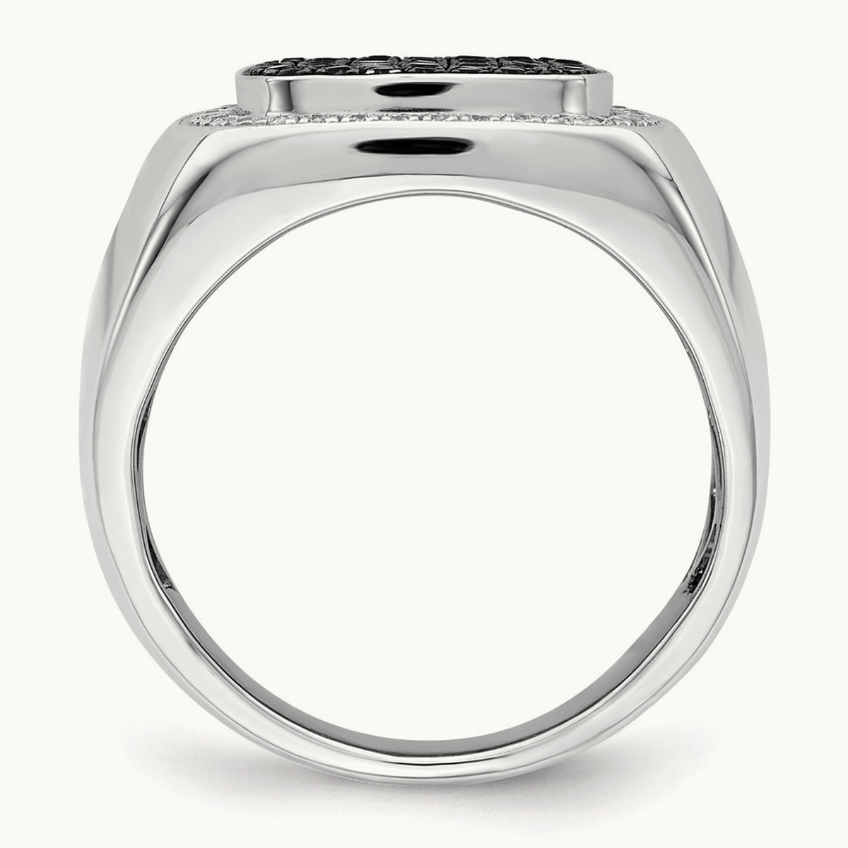 Black and Diamond Mens Ring — photo set