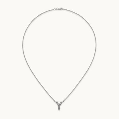 Initial Y Necklace, 0.10 ct tw Lab-Grown Diamond