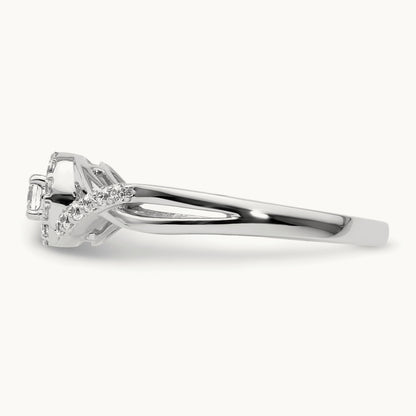 Halo Engagement Ring, 0.25 ct tw Lab-Grown Diamond