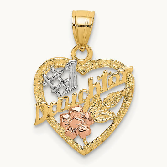 #1 DAUGHTER IN HEART w/Flowers Charm — photo set