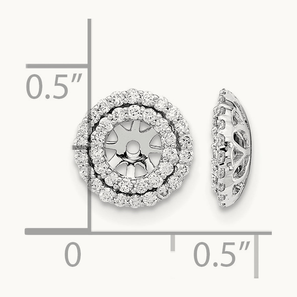 Diamond Earring Jackets, 14K White Gold