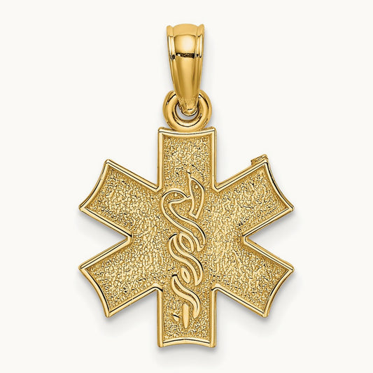 Medical Jewelry Symbol Charm, 14K