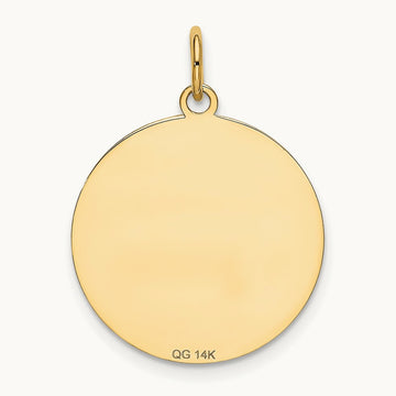 Labrador Retriever Disc Charm, 14K