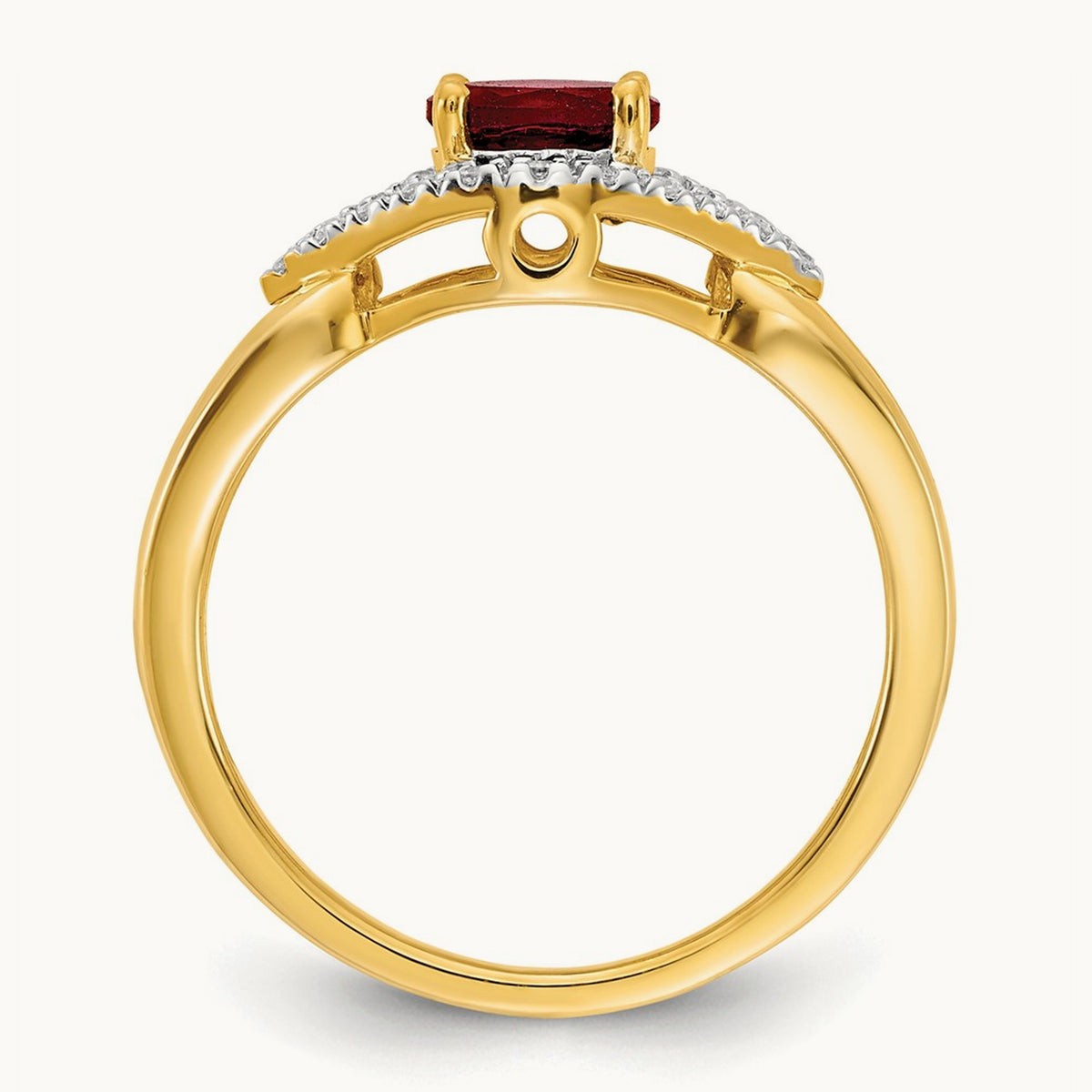 Created Ruby Ring — 14K Yellow Gold, 7
