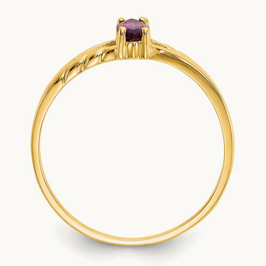 Rhodolite Garnet Birthstone Ring, 14K