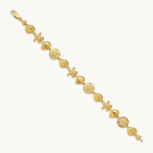 Sea Life Bracelet, 14K