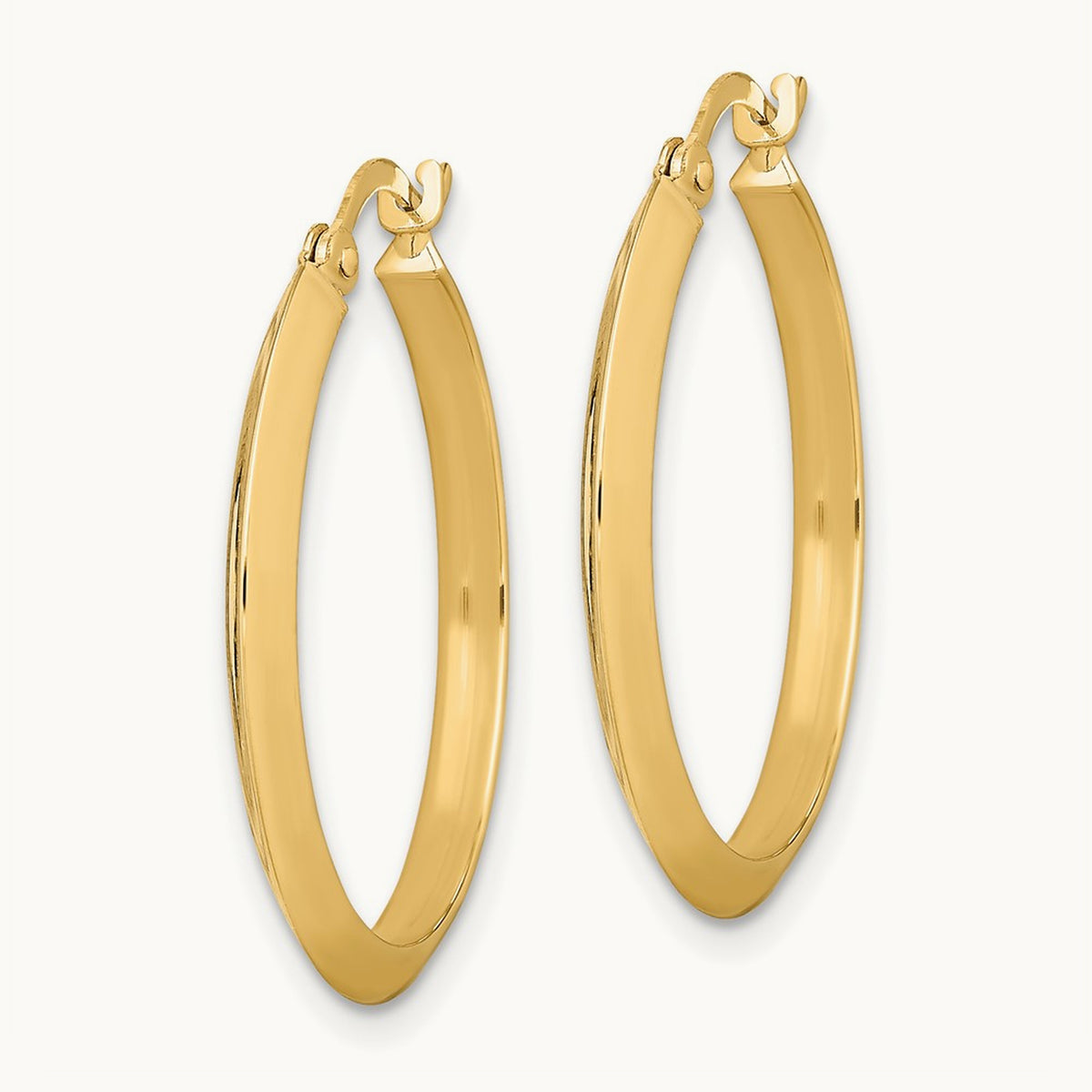 Polished Hoop Earrings — 14K Yellow Gold