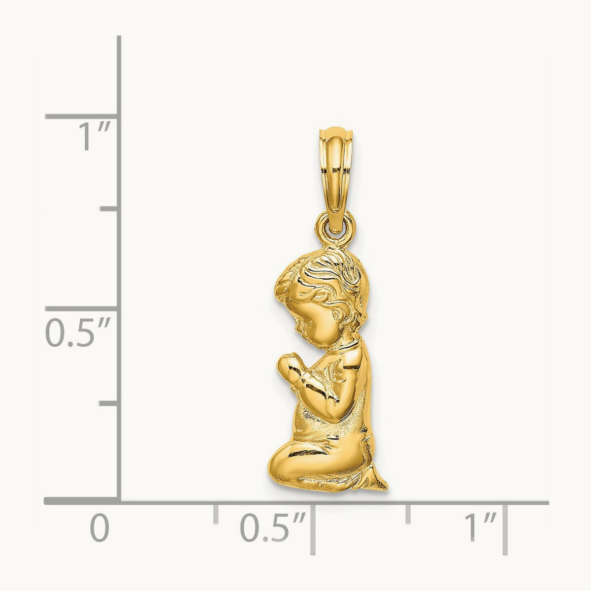 Praying Boy Charm, 14K