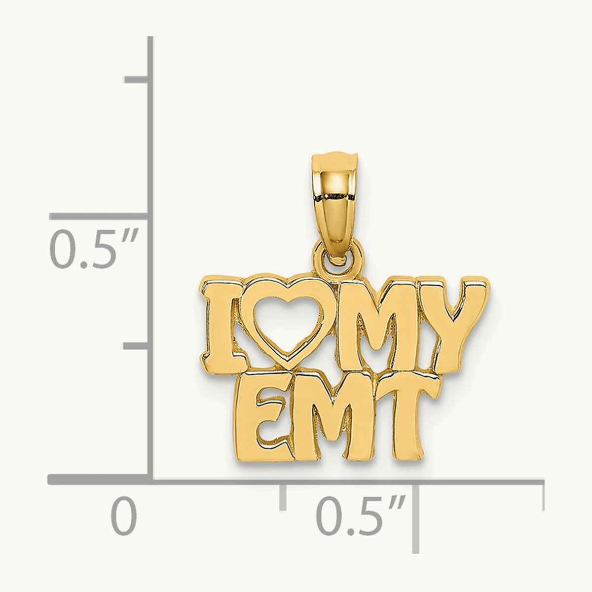 I LOVE MY EMT Charm, 14K