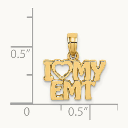 I LOVE MY EMT Charm, 14K
