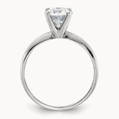 Round Solitaire Engagement Ring, 1.75 ct tw Lab-Grown Diamond — 14K White Gold