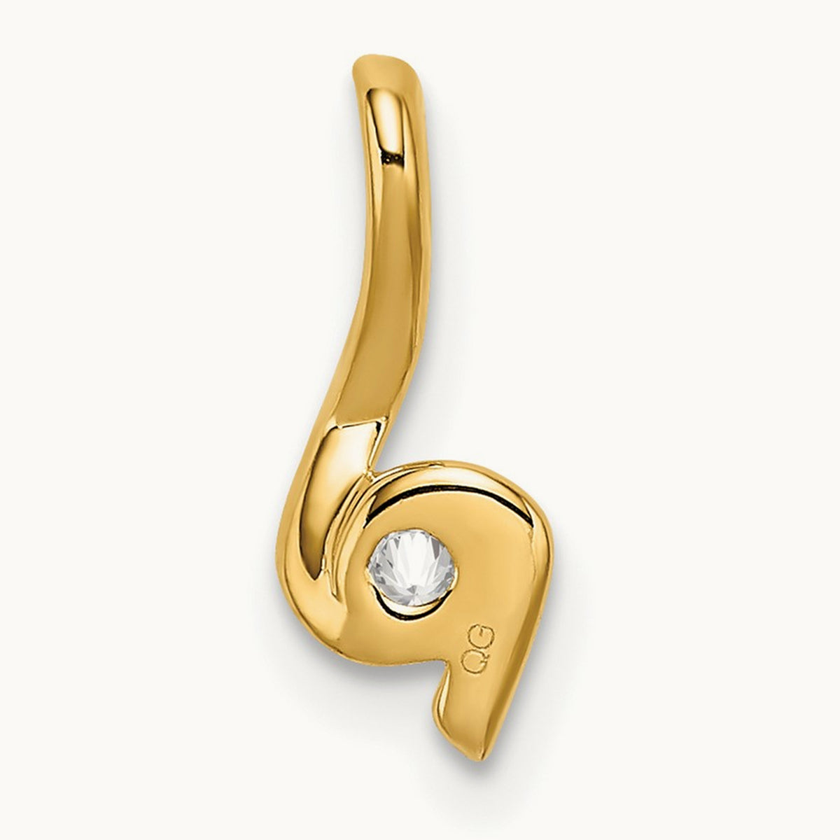 Fashion Pendant, 0.10 ct tw Lab-Grown Diamond — 14K Yellow Gold