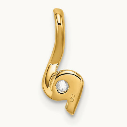 Fashion Pendant, 0.10 ct tw Lab-Grown Diamond — 14K Yellow Gold