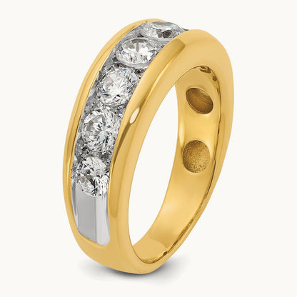 IBGoodman Men's Polished 1.5ctw Diamond Ring, 14K with White Rhodium
