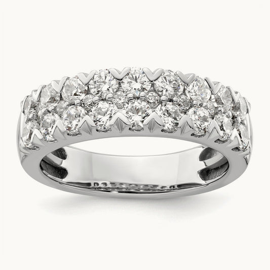 Double Row Band, 1.50-3.00 ct tw Lab-Grown Diamond