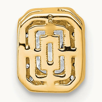 Radiant Halo Chain Slide, 0.25-5.50 ct tw Lab-Grown Diamond — 1/3 ct, VS (Best), 14K Yellow Gold