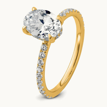 Oval Solitaire Engagement Ring, 1.25-4.50 ct tw Lab-Grown Diamond — 14K Yellow Gold, 7 (2)
