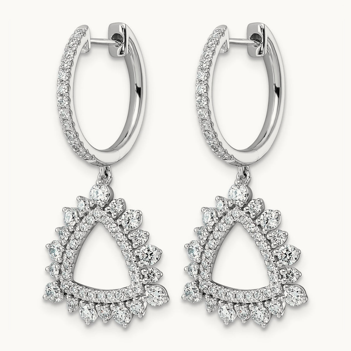 Dangle Hoop Earrings, 1.50-2.00 ct tw Lab-Grown Diamond