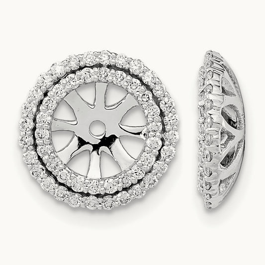 Diamond Earring Jackets, 14K White Gold