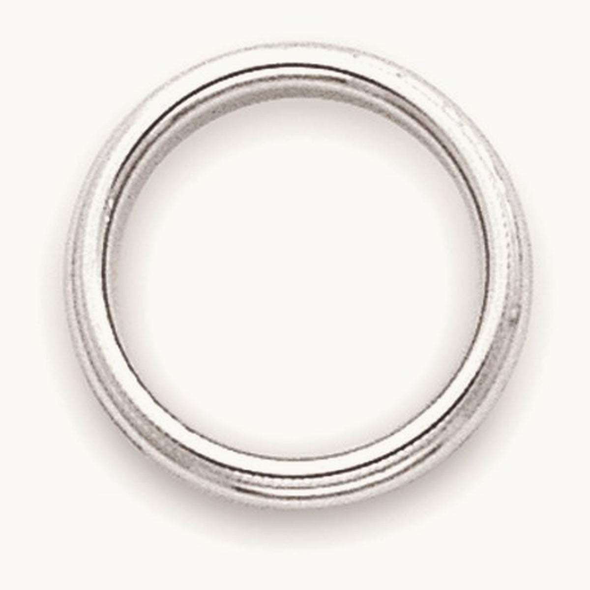 Milgrain Half Round Band, 3mm, 10K White Gold