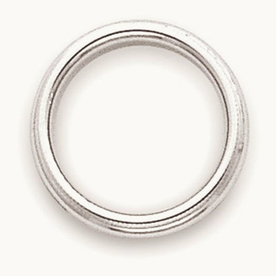 Milgrain Half Round Band, 3mm, 10K White Gold