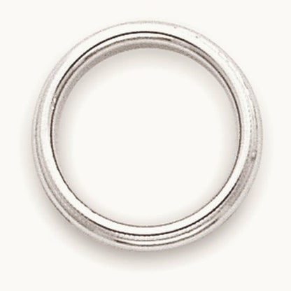Milgrain Half Round Band, 3mm, 10K White Gold