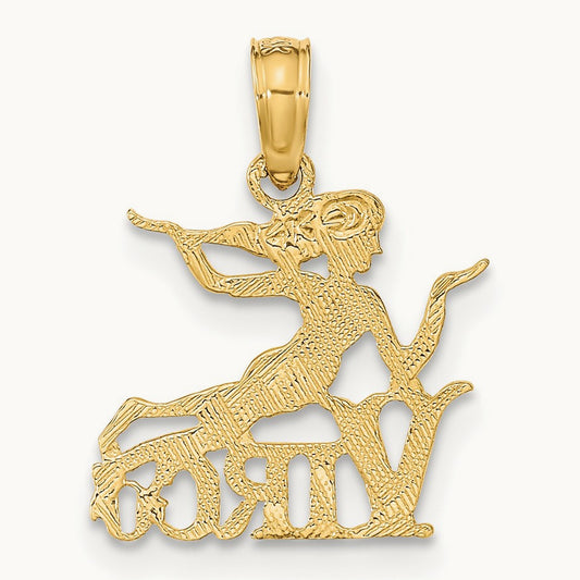 VIRGO Zodiac Charm — 14K Yellow Gold