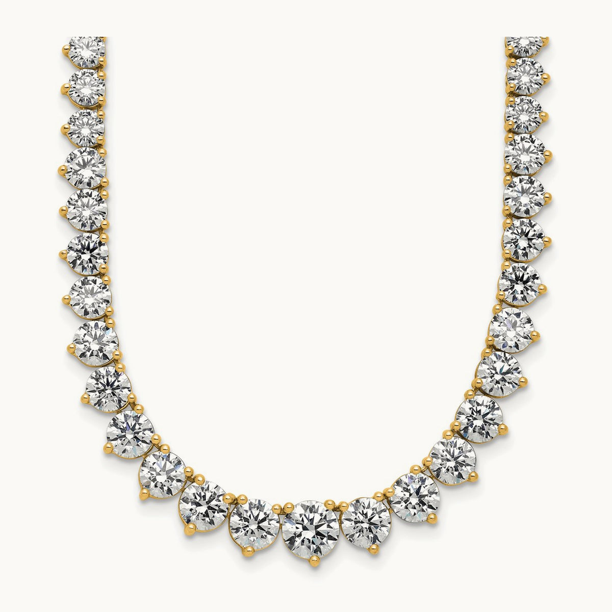 Graduated Tennis Necklace, 27.75 ct tw Lab-Grown Diamond