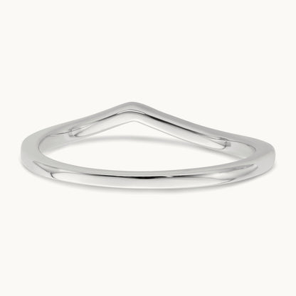Contoured Band, 14K White Gold
