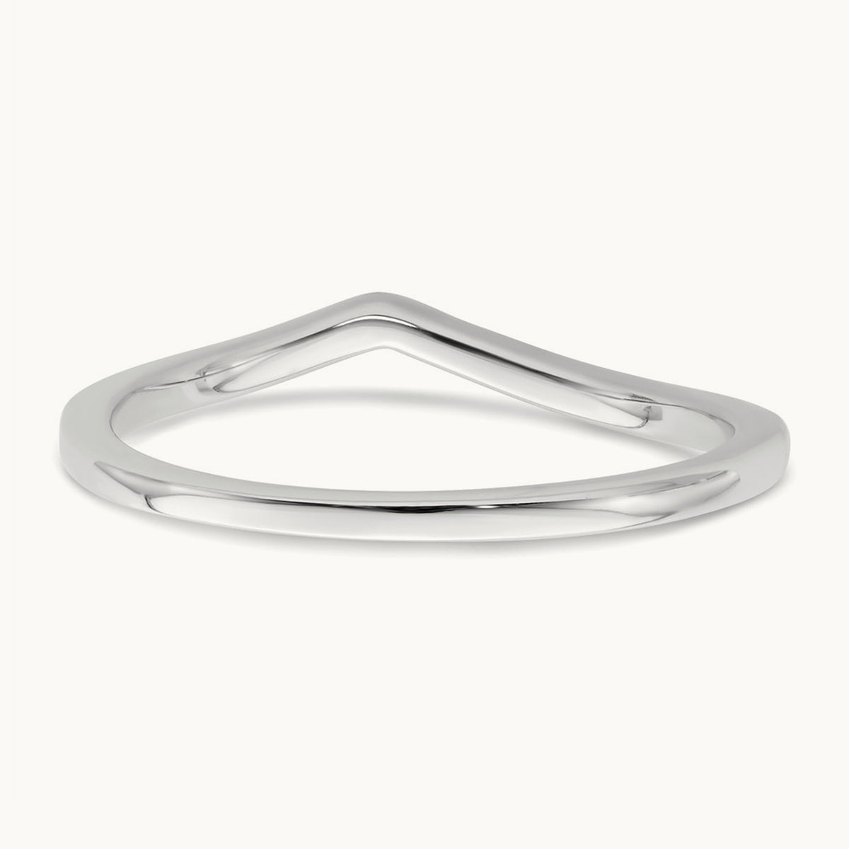 Contoured Band, 14K White Gold