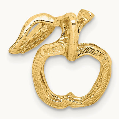 Polished Cut-out Apple Chain Slide, 14K