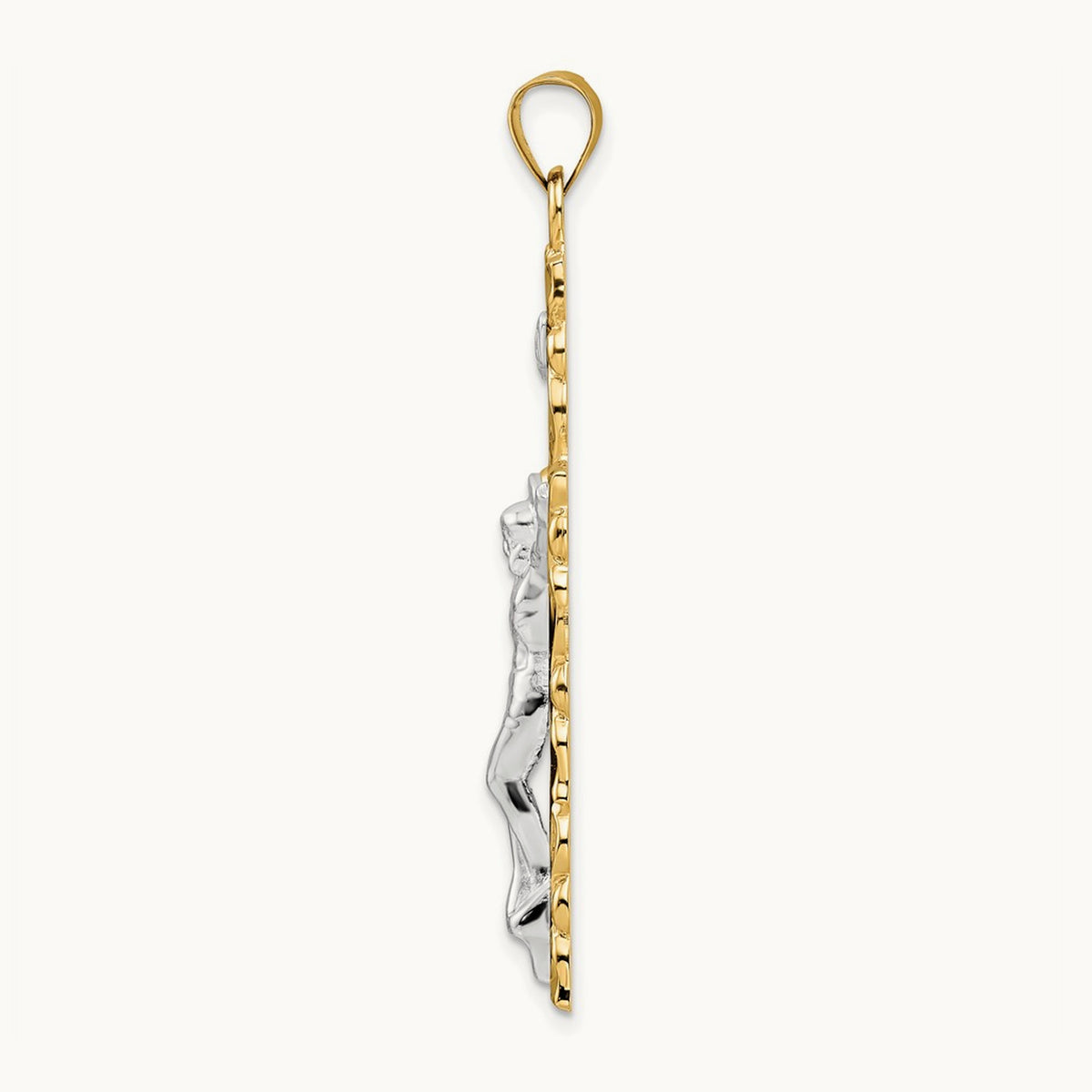 Polished Solid INRI Crucifix Pendant — photo set