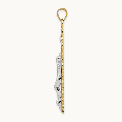 Polished Solid INRI Crucifix Pendant — photo set