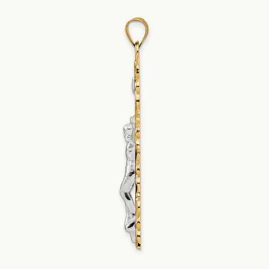 Polished Solid INRI Crucifix Pendant — photo set