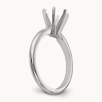 1/2ct. Lightweight Knife Edge 6-Prong Ring Mounting, 14K White Gold