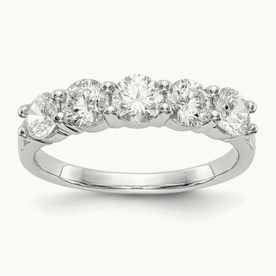 5 Stone Band, 1.25 ct tw Lab-Grown Diamond