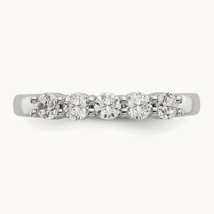 5-Stone Diamond Band, 14K White Gold