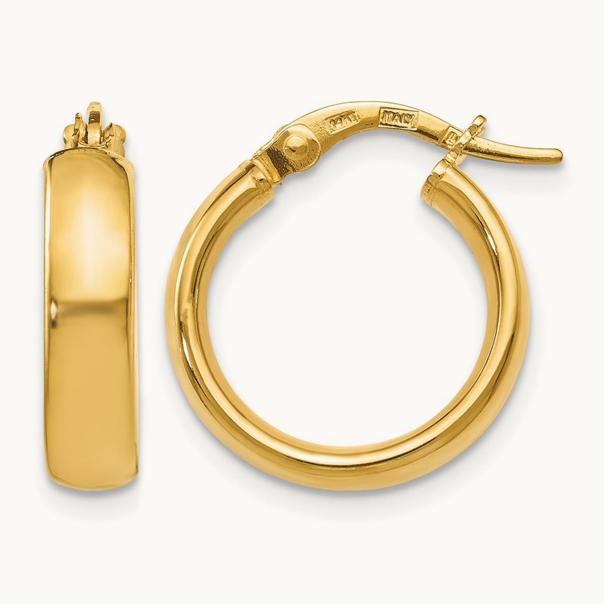 Polished Earrings, 14K — Leslie's