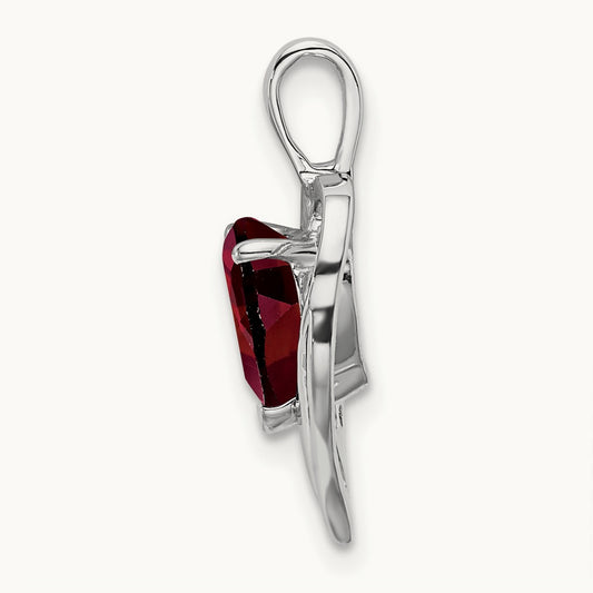 Garnet and Diamond Heart Pendant — photo set