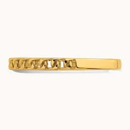 Link Design Ring — 14K Yellow Gold