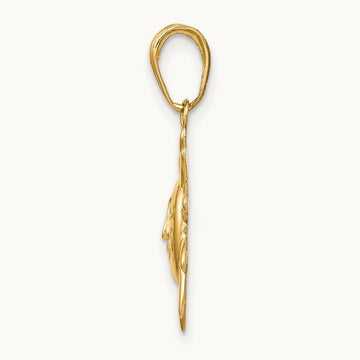 Polished Small Sun Charm, 14K