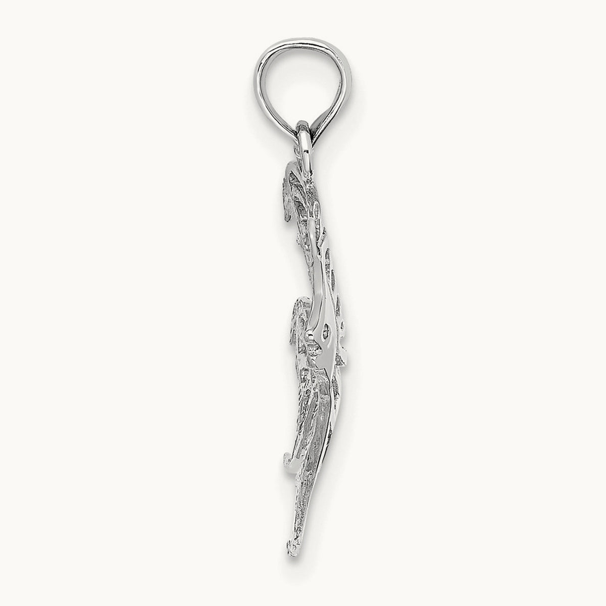 Cut-Out Angelfish Charm — 14K White Gold, 17.1mm