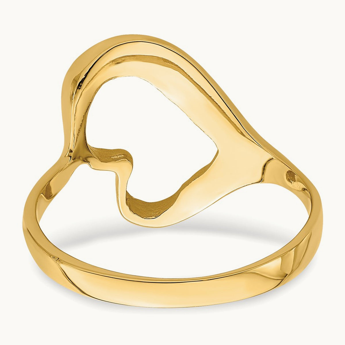 Tilted Heart Ring, 14K