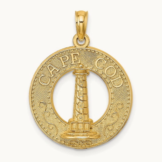 CAPE COD Lighthouse Charm, 14K