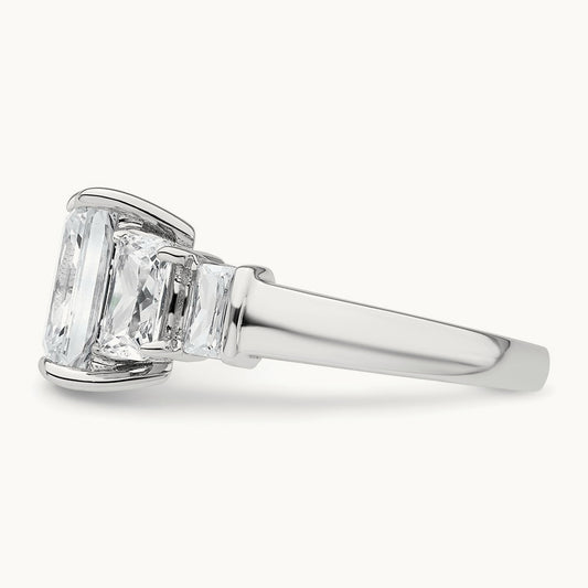 Radiant Engagement Ring, 3.50 ct tw Lab-Grown Diamond