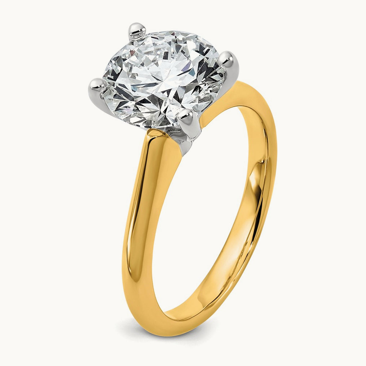 Round 8X Ring, 3.00 ct tw Lab-Grown Diamond — 14K Two-Tone