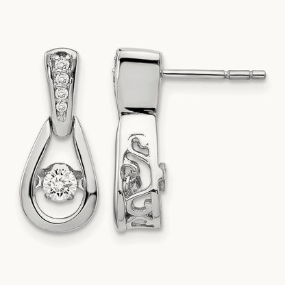 Vibrant Diamond Earrings, 14K White Gold