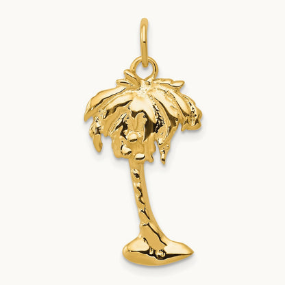 Palm Tree Charm, 14K