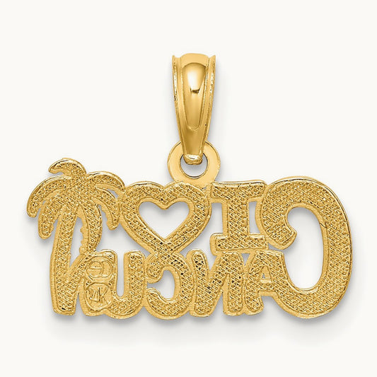 I HEART CANCUN Cut-out Charm, 14K