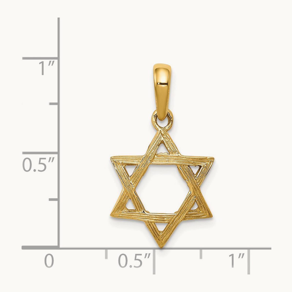 Star of David Pendant, 14K